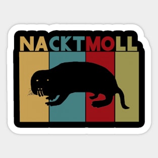 Naked Minor Naked Mole rat rodent rodent bag design Sticker